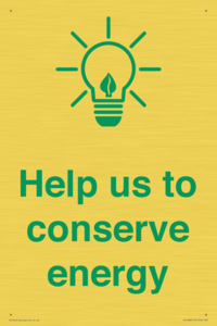 Help us to conserve energy 
